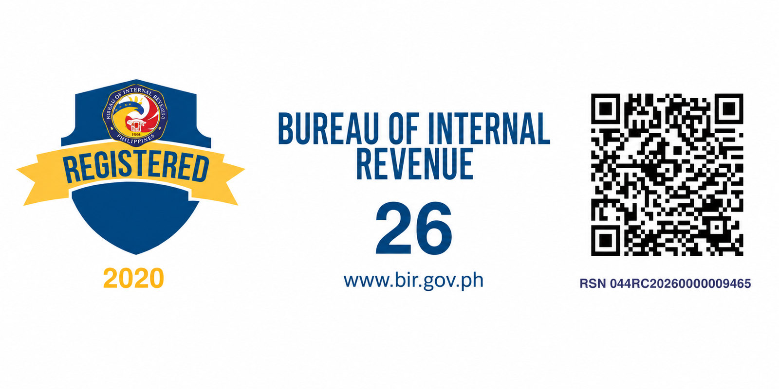 BIR Bureau of Internal Revenue seal badge - JFAM Packaging Supplies Trading registered business