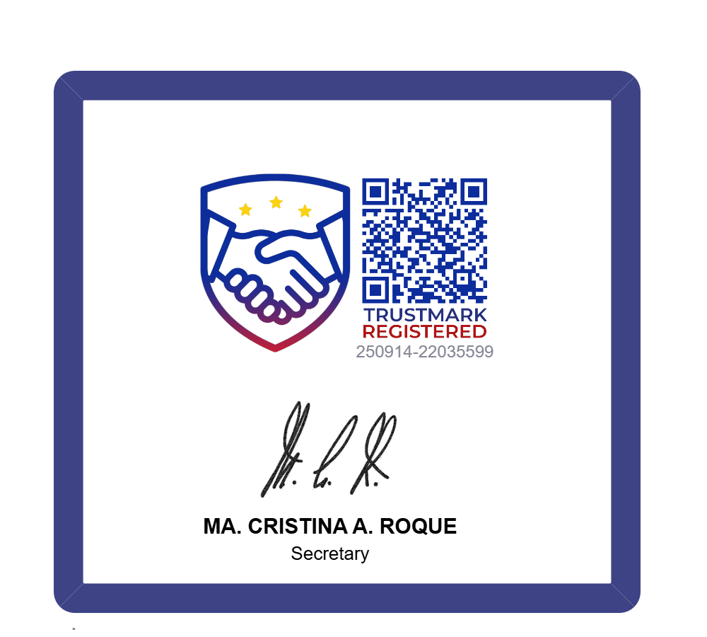 DTI E-Commerce Philippine Trustmark registered QR code for JFAM Packaging Supplies Trading, Security No. 250914-22035599