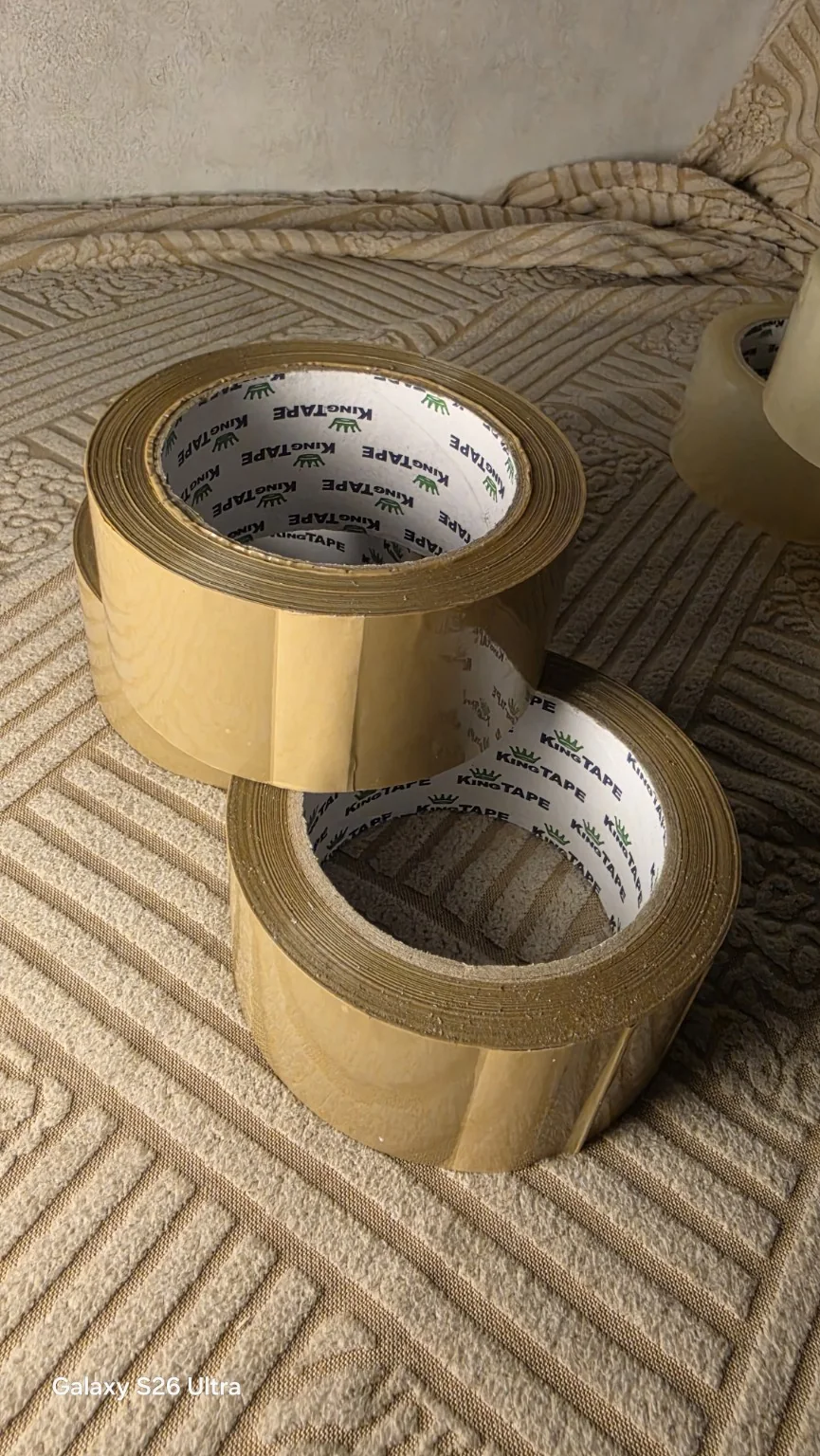 Brown or tan packaging tape 2 x 100 actual product photo 2