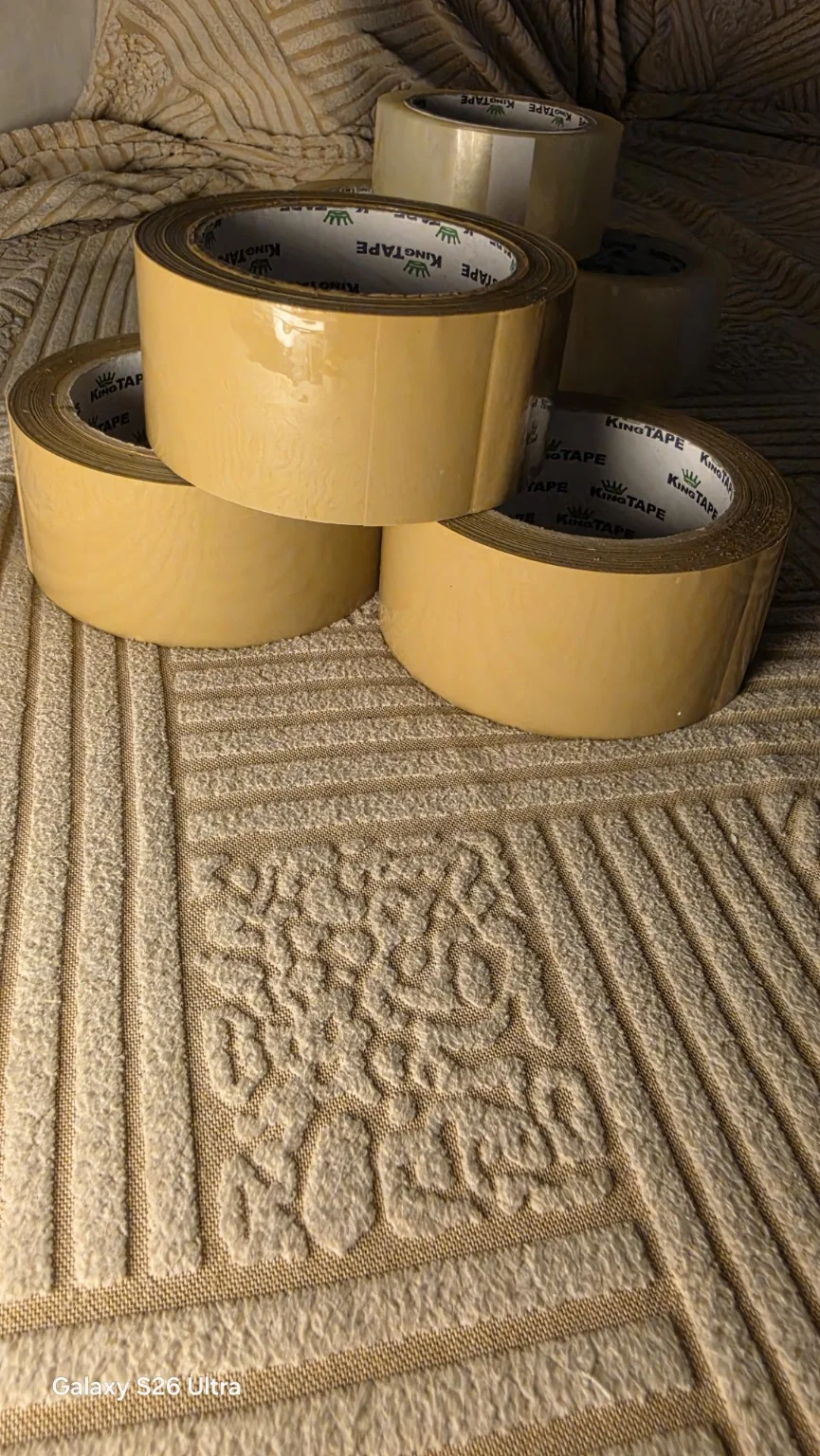 Brown or tan packaging tape 2 x 100 actual product photo 3